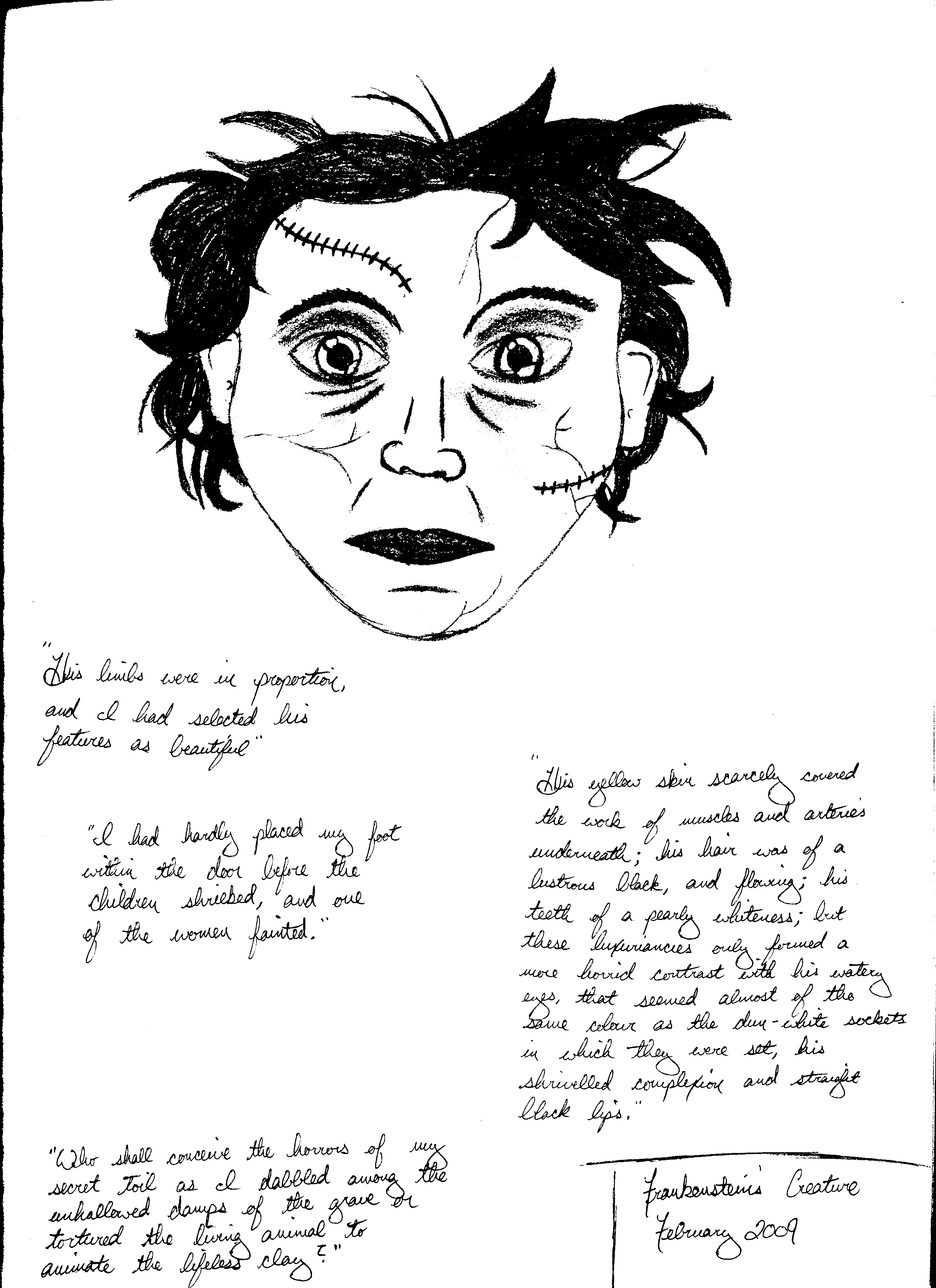 Frankenstein sketch 5 Frankenstein sketch 5